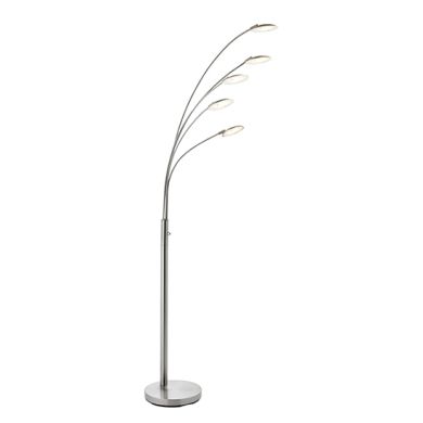 Fynn 5 Lights Floor Lamp In Satin Nickel