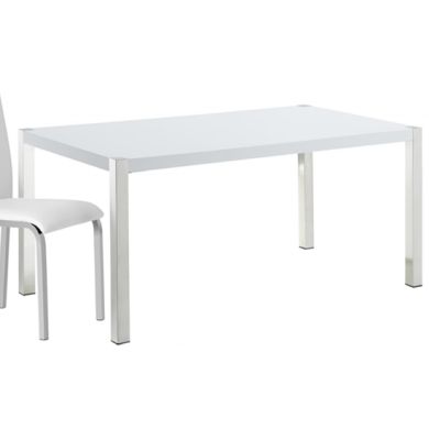 Gamma Wooden Dining Table In White High Gloss