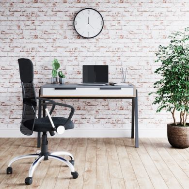 Geneva Contemporary Laptop Desk In Grey And White