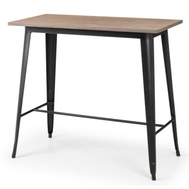 Grafton Wooden Bar Table In Mocha Elm