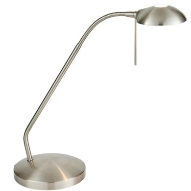 Hackney Touch Task Table Lamp In Satin Chrome