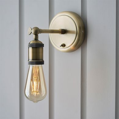 Hal Wall Light In Antique Brass