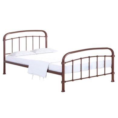 Halston Metal Double Bed In Copper