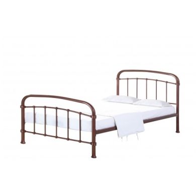 Halston Metal Single Bed In Copper