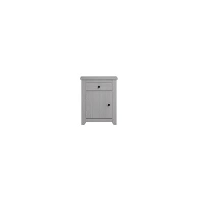 Havana Wooden Bedside Cabinet With 1 Door And 1 Drawer In Grey