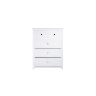 Havana Wooden Chest Of 5 Drawers In White