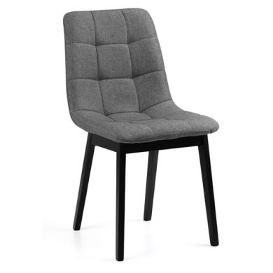 Hayden Linen Fabric Dining Chair In Grey