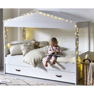 Hazel Wooden Low Sleeper Bunk Bed In White