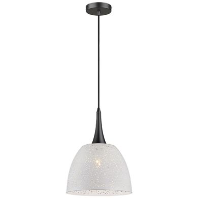 Holborn 1 Bulb Ceiling Pendant Light In White And Matt Black