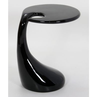 Houston Wooden Lamp Table In Black High Gloss