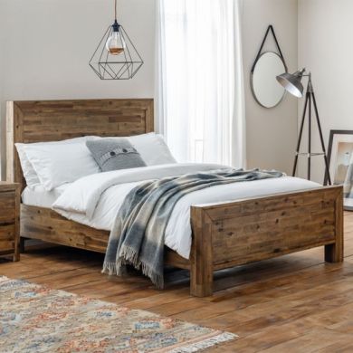 Hoxton Wooden King Size Bed In Acacia