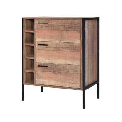 Hoxton Wooden Wine Cabinet In Oak