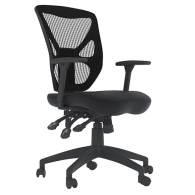 Hudson Mesh Fabric Adjustable Home And Office Chair In Black
