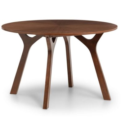 Huxley Round Wooden Dining Table In Walnut