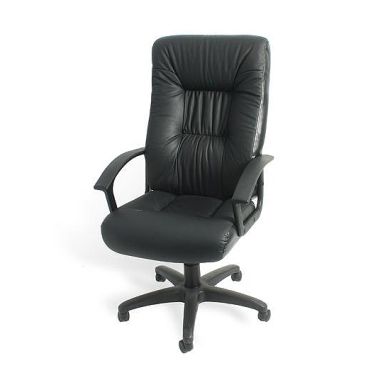 Iago Bonded Leather High Back Office Chair In Black