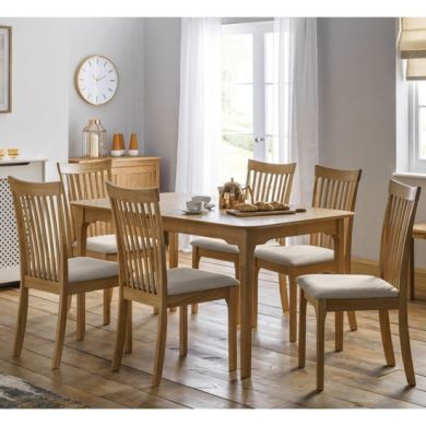 Ibsen Extending Wooden Dining Table In Oak With 6 Chairs
