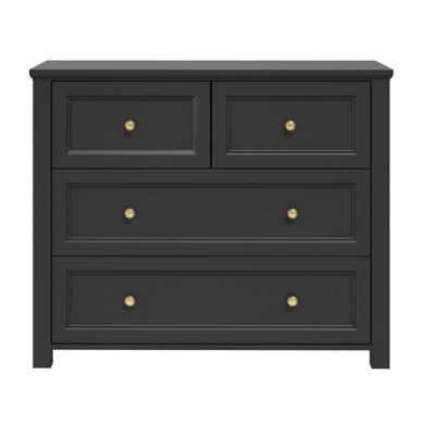 Ives Wooden Chest Of 4 Drawers In Black