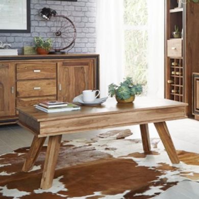 Jodhpur Rectangular Wooden Coffee Table In Sheesham