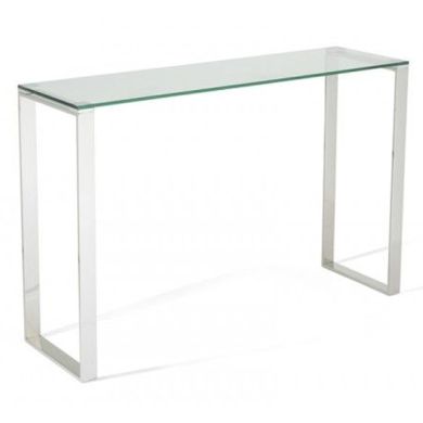 Kayla Clear Glass Top Coffee Table With Silver Frame