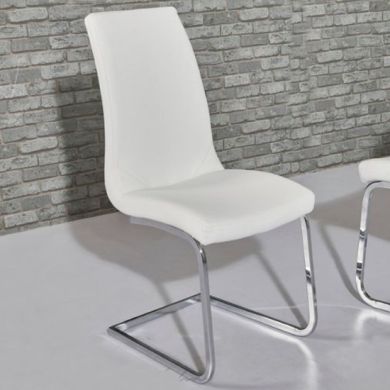 Kelcy Faux Leather Dining Chair In White