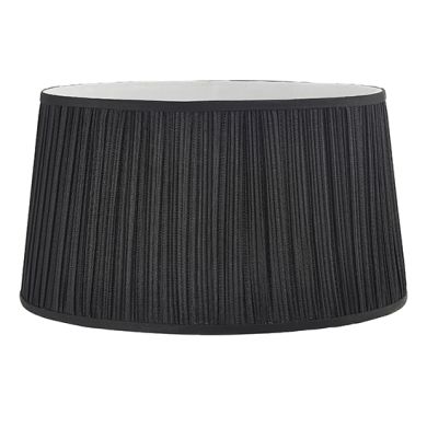 Kemp Oval Fabric 17 Inch Shade In Black Organza