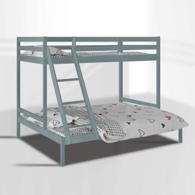 Kent Wooden Triple Sleeper Bunk Bed In Grey