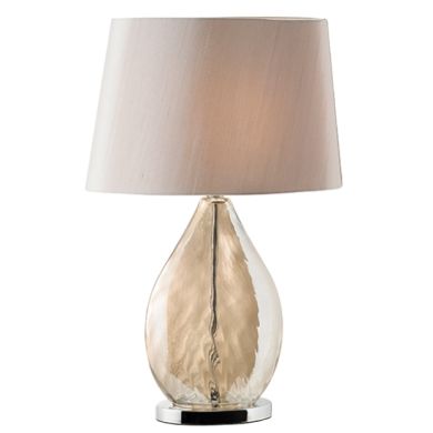 Kew Mink Fabric Table Lamp In Gold