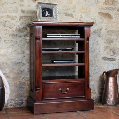 La Roque Wooden DVD Storage Cabinet In Mahogany