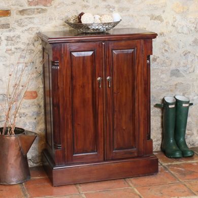 La Roque Wooden Shoe Storage Cabinet In Mahogany