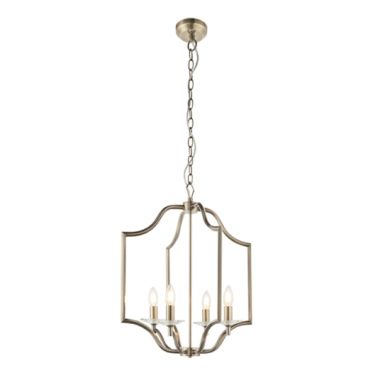Lainey 4 Lights Ceiling Pendant Light In Antique Brass