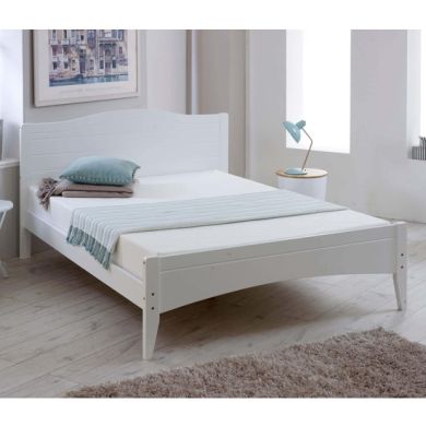 Lauren Wooden King Size Bed In White