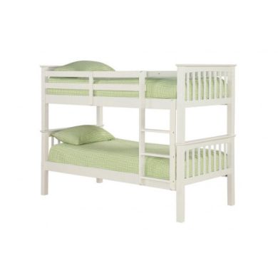 Leo Wooden Bunk Bed In White