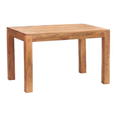 Toko Solid Mango Wood Small Dining Table In Light Mahogany