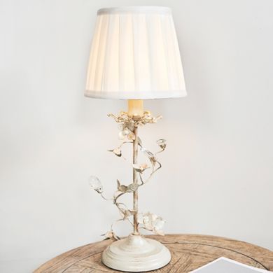 Lullaby Cream Cotton Mix Table Lamp In Cream