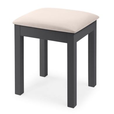 Maine Wooden Dressing Stool In Anthracite