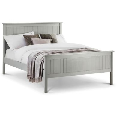 Maine Wooden Double Bed In Dove Grey