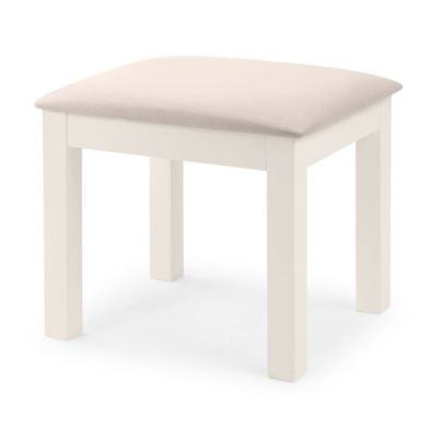 Maine Wooden Dressing Stool In Surf White