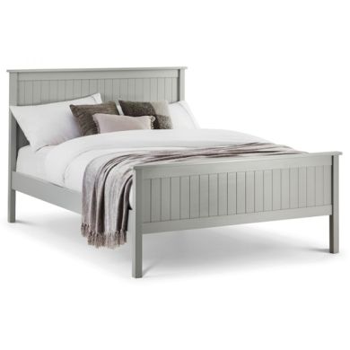 Maine Wooden King Size Bed In Dove Grey