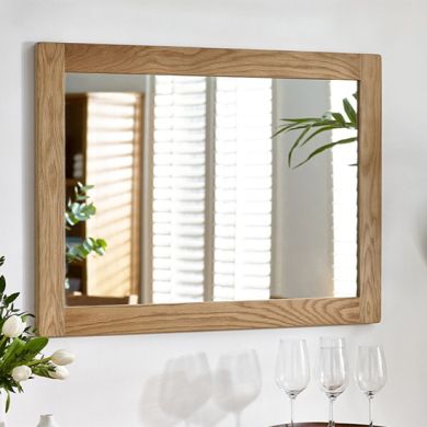 Mallory Wall Mirror With Oak Wooden Frame
