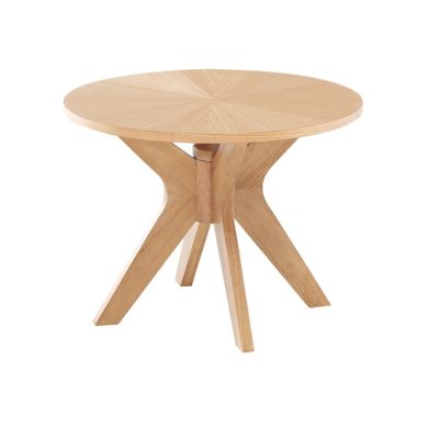 Malmo Round Wooden Coffee Table In Oak