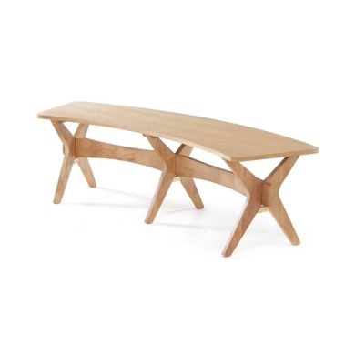 Malmo Wooden Dining Bench In White Oak