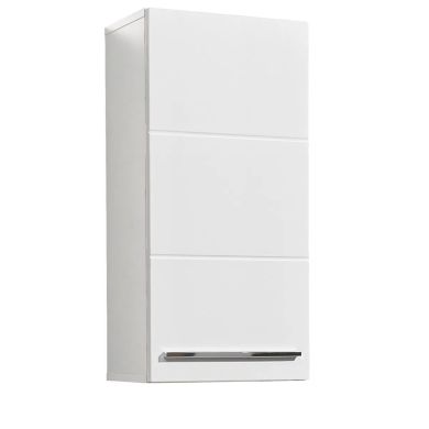 Mandy Wall Hung High Gloss Bathroom Cabinet With 1 Door In White