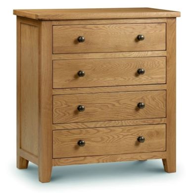 Marlborough Chest Of Drawers In Waxed Oak With 4 Drawers