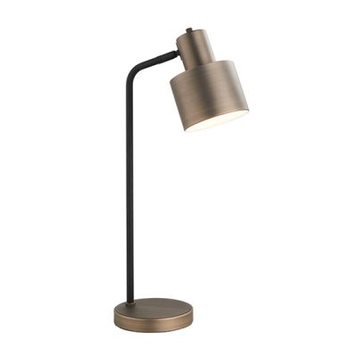 Mayfield Metal Task Table Lamp In Dark Bronze And Matt Black