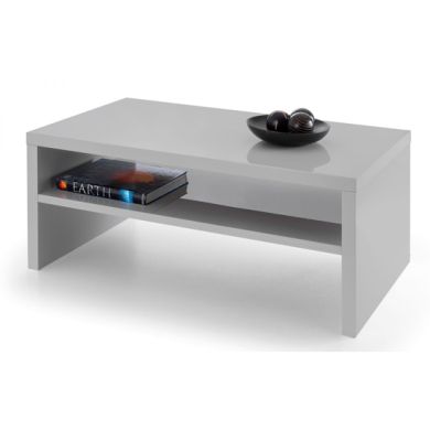 Metro Wooden Coffee Table In Grey High Gloss