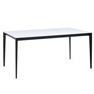 Miami Rectangular Sintered Stone Dining Table In White