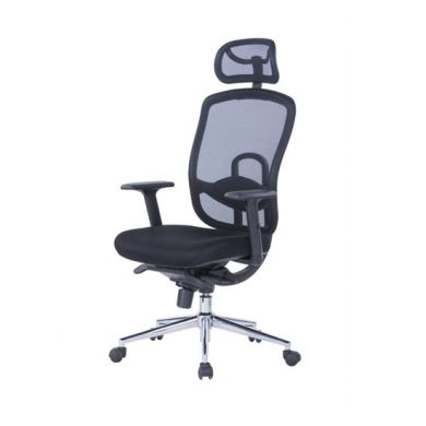 Miami Mesh Back Fabric Seat Office Chair In Black