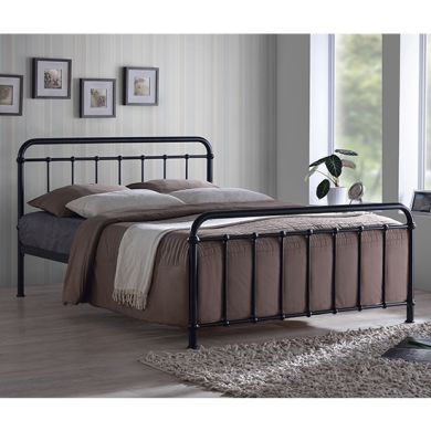 Miami Metal Small Double Bed In Black