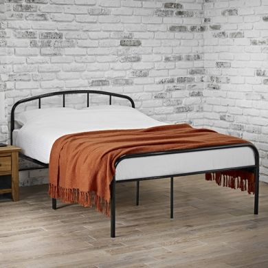 Milton Metal Small Double Bed In Black
