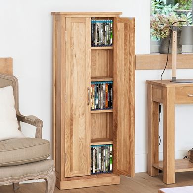 Mobel Wooden DVD Storage Cabinet In Oak